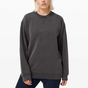 Lululemon All Yours Crew Sandwash Graphite Grey